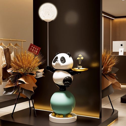 熊猫落地摆件装饰品灯