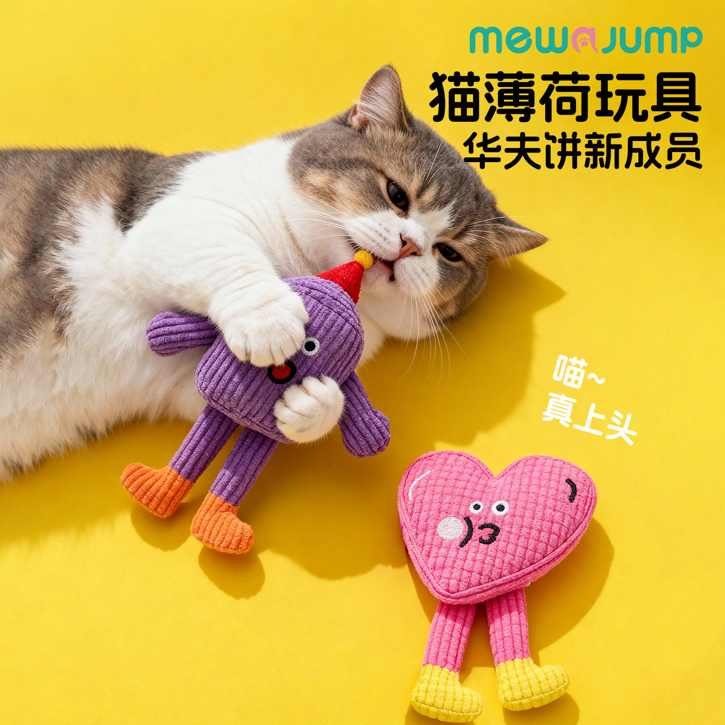 梅花脚 猫咪玩具耐咬磨牙猫华夫饼薄荷玩具逗猫自嗨解闷响纸发声