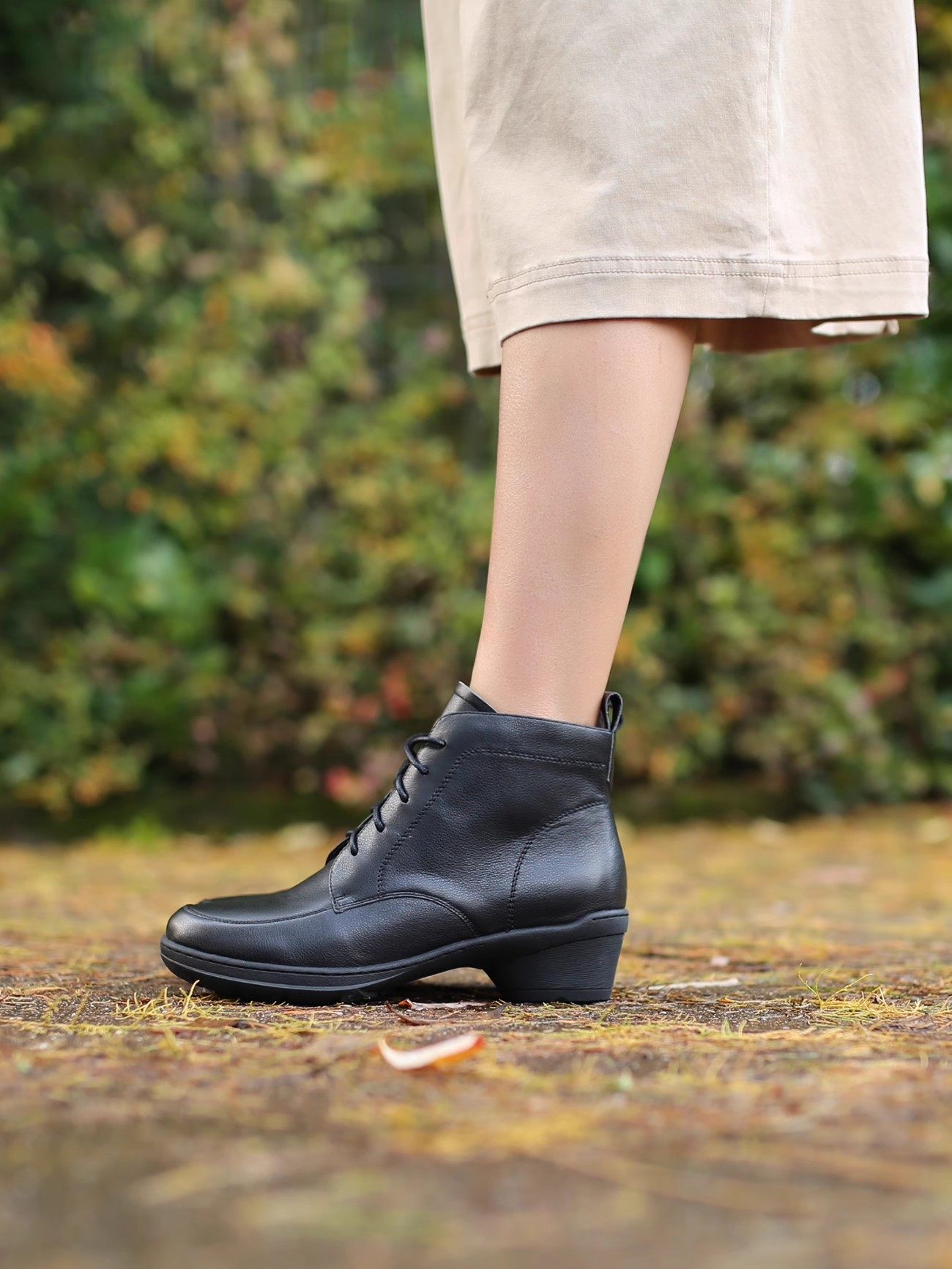 kufenberg/顾芳博哥 德国宽胖脚能穿 宽楦 侧拉链 跟底一体短靴