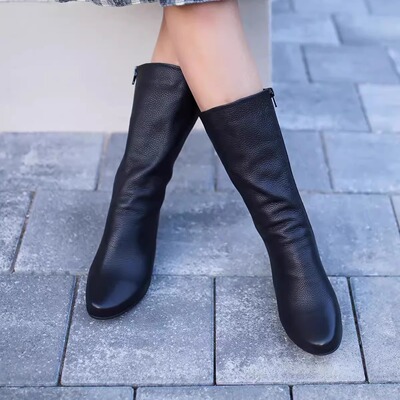 KUFENBERG/顾芳博歌真皮绒里中靴