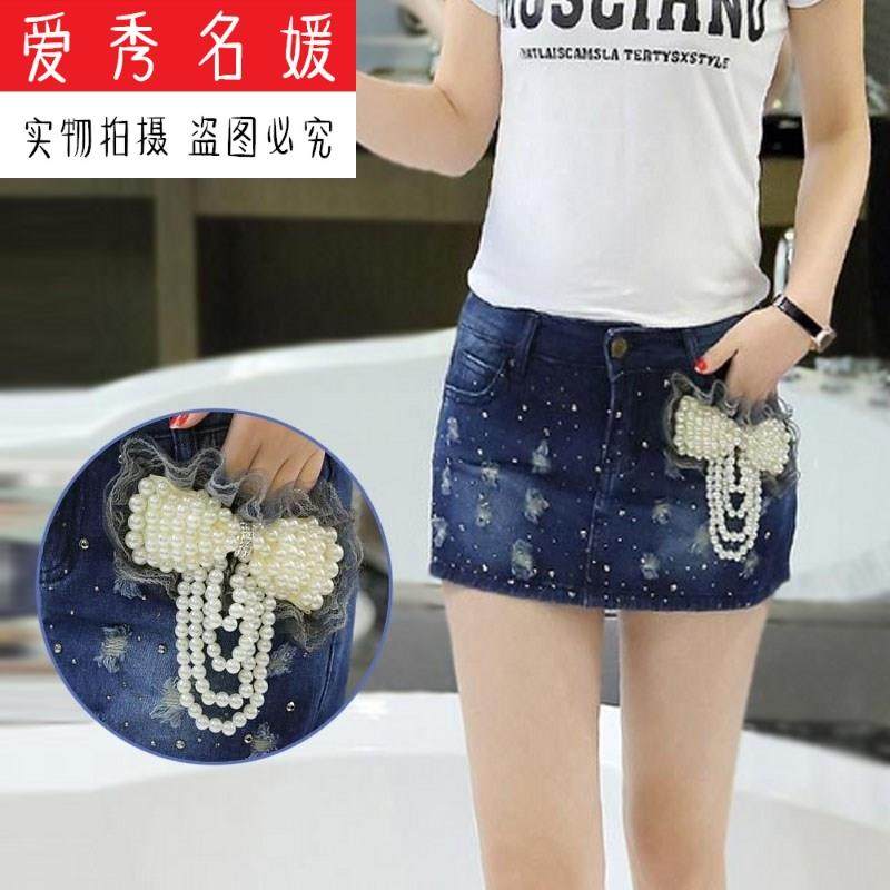 夏装新款结牛仔裤裙裤女式韩版修身显瘦破洞牛仔短裤薄款热裤。在类目 女装/女士精品, 牛仔裤中 - 来自Buy2taobao.com提供专业的淘宝代购服务