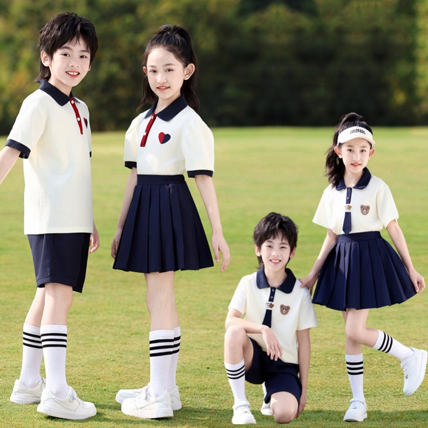 幼儿园园服运动套装团体小学生校服衬衫毕业班合唱演出服学院风