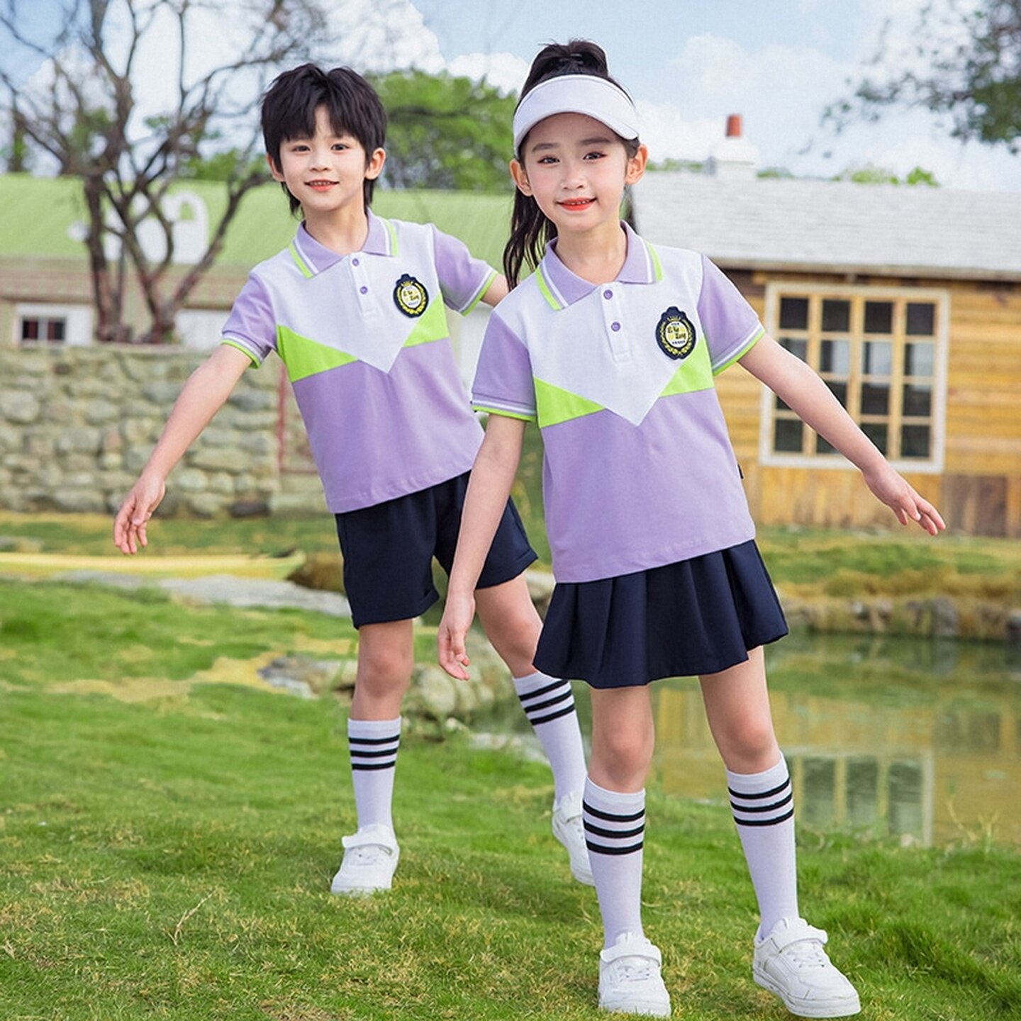 小学生班服啦啦队连衣裙古风园服典礼装唐汉合唱中大童民族毕业班