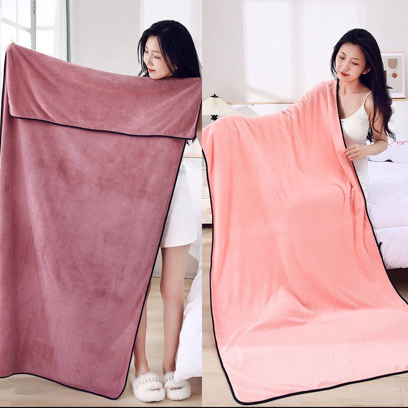 女士可穿裹全身浴巾家用加大浴巾不掉毛成人男女洗澡裹巾柔软吸水