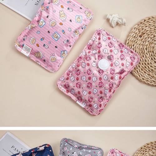 新型暖水袋加厚冲水丝光灌水水袋拉链冬季学生pvc暖手暖水袋热敷