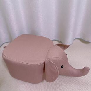 奶粉罐凳子套罩DIY4个奶粉罐布套卡通大象套带棉奶粉罐自制创意改