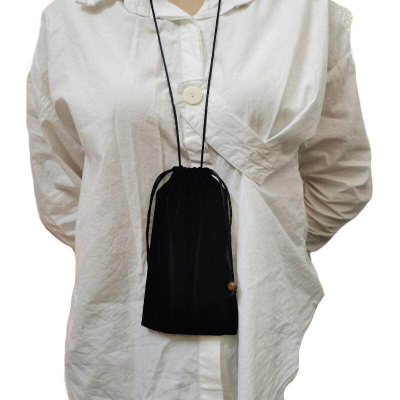 手机保暖套通用佩带挂绳手机绒布袋子挂脖保护套学生孩儿童老年人