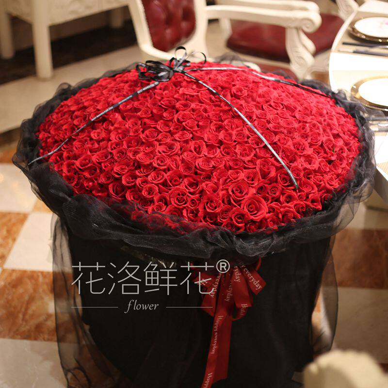 999朵红玫瑰花束同城速递女友求婚生日花情人节杭州北京合肥花店