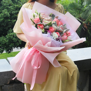 拉萨韩式玫瑰混搭绣球花束礼盒鲜花速递同城城关区生日上门送花店