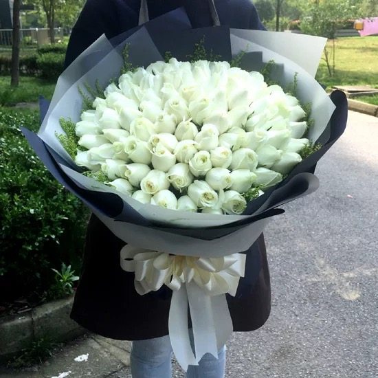 99支白玫瑰红玫瑰香槟玫瑰花束/七夕情人节花束/沈阳本地鲜花配送