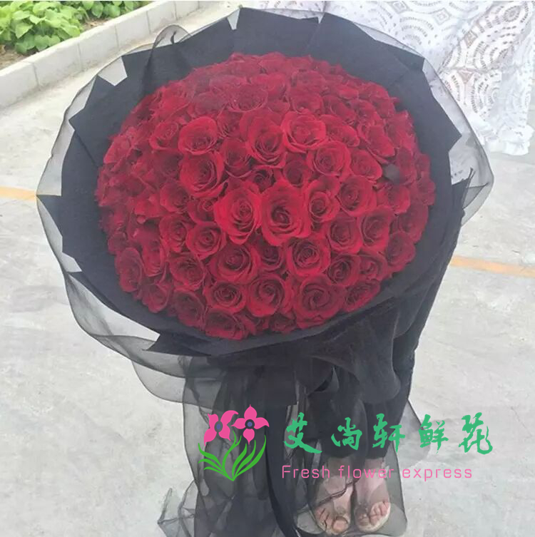 生日送花嘉兴平湖99朵玫瑰海宁海盐嘉善合肥花店桐乡同城鲜花速递