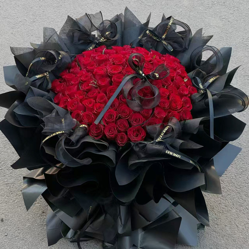 红玫瑰花束女神节七夕情人节母亲节生日鲜花速递同城兰州西宁银川