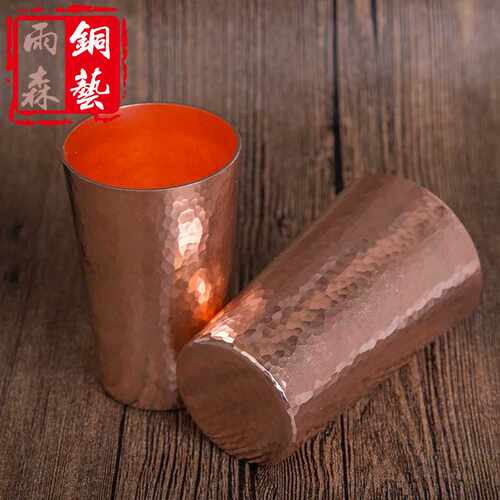 纯铜杯子铜杯 啤酒铜杯 手工个性铜杯啤酒铜杯接咖啡粉加厚铜杯