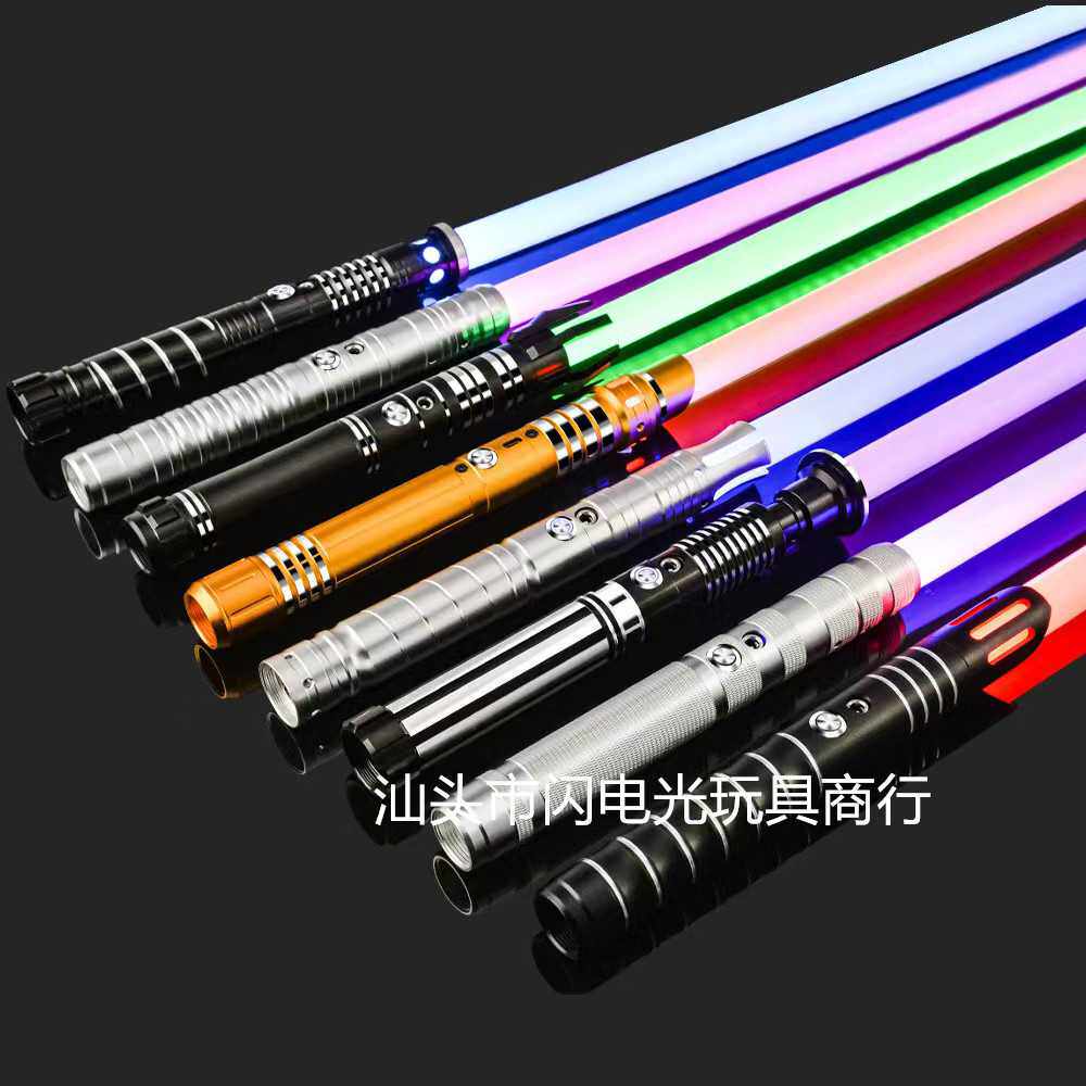 绝地武士爆款星球大战金属激光剑二合一可伸缩重力感应发光变色玩