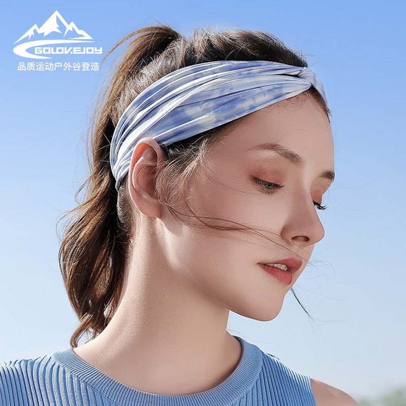 夏季新款运动发带女士洗脸发箍瑜伽跑步吸汗束发带速干透气