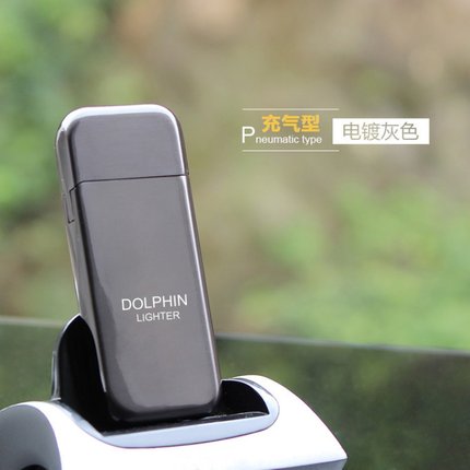 DOLPHIN海豚076砂轮明火珍珠薄款打火机气体广告礼品DIY刻字LOGO