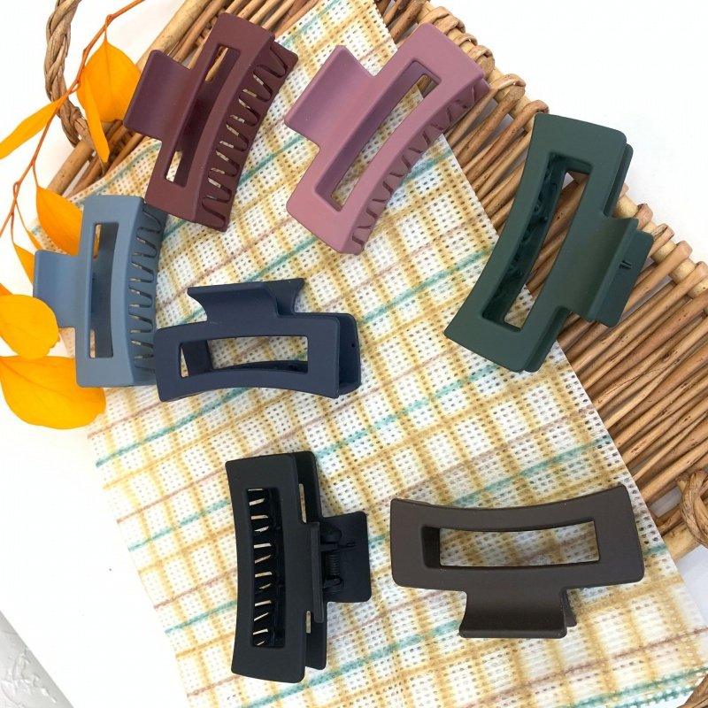 后脑勺洗澡大号发夹女韩版中大码抓夹长方形磨砂夹子竖夹顶夹发饰