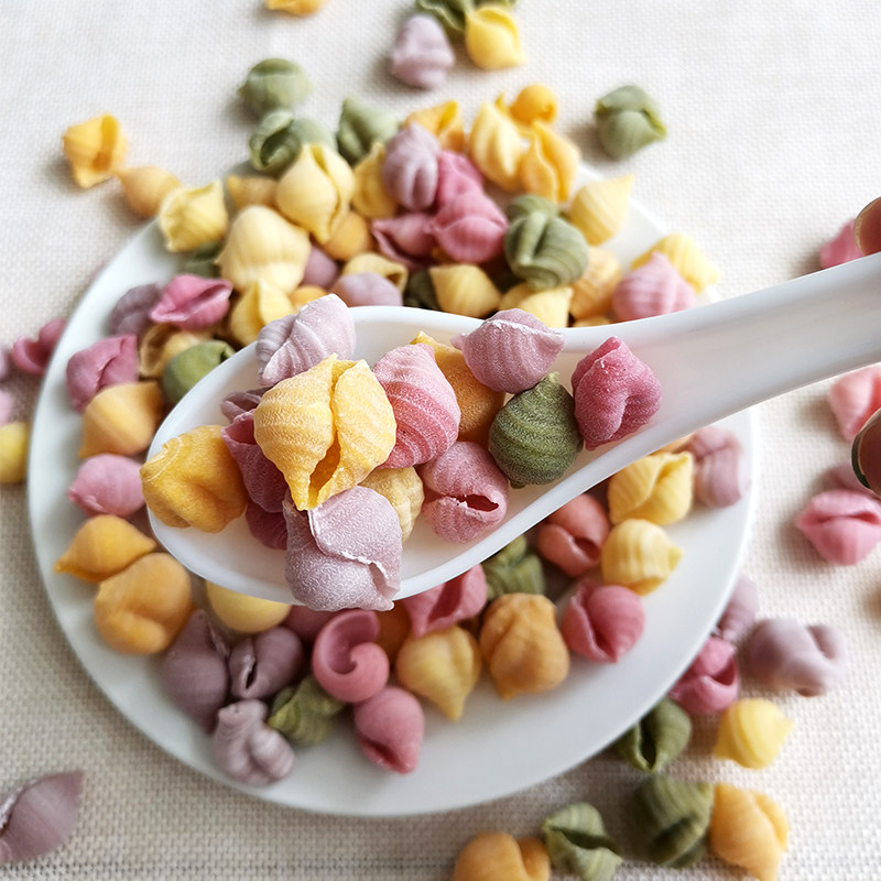 宝宝果蔬海螺面贝壳面蔬菜水果面条面食五彩无添加5500g整箱一箱