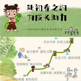 2026中班下学期家长会PPT+讲稿文稿发言稿课件哪吒幼儿园春季开学