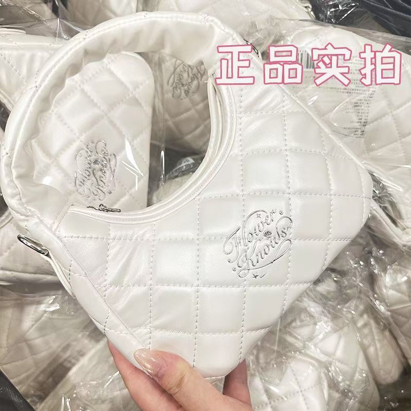 花知晓冰箱贴贝壳珍珠系列周边手提包限定白色菱格包2025限定周边