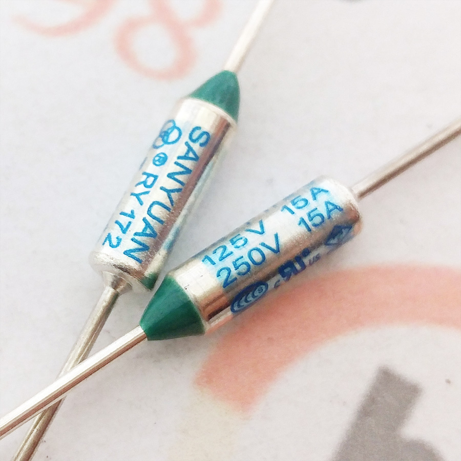 大电流TF172度 15A 250V/125V Sanyuan温度保险丝 三元RY热熔断丝