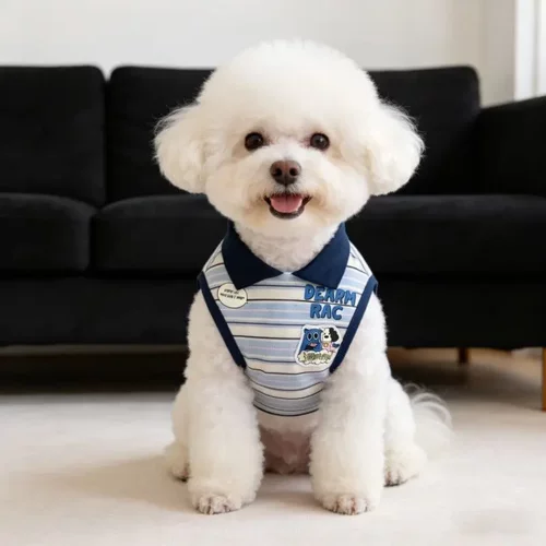 宠物夏季条纹衣服薄款中小犬衣服