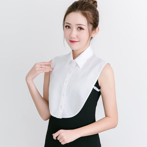 挺括有型职业纯棉女士商务假领子