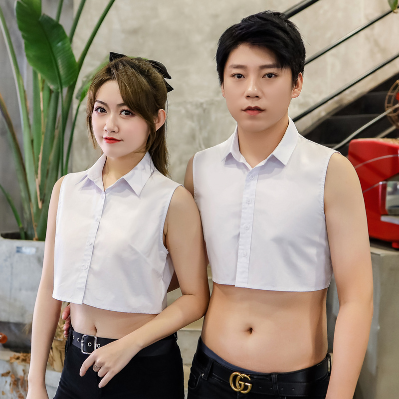 实物拍摄全棉假领棉硬挺有型商务