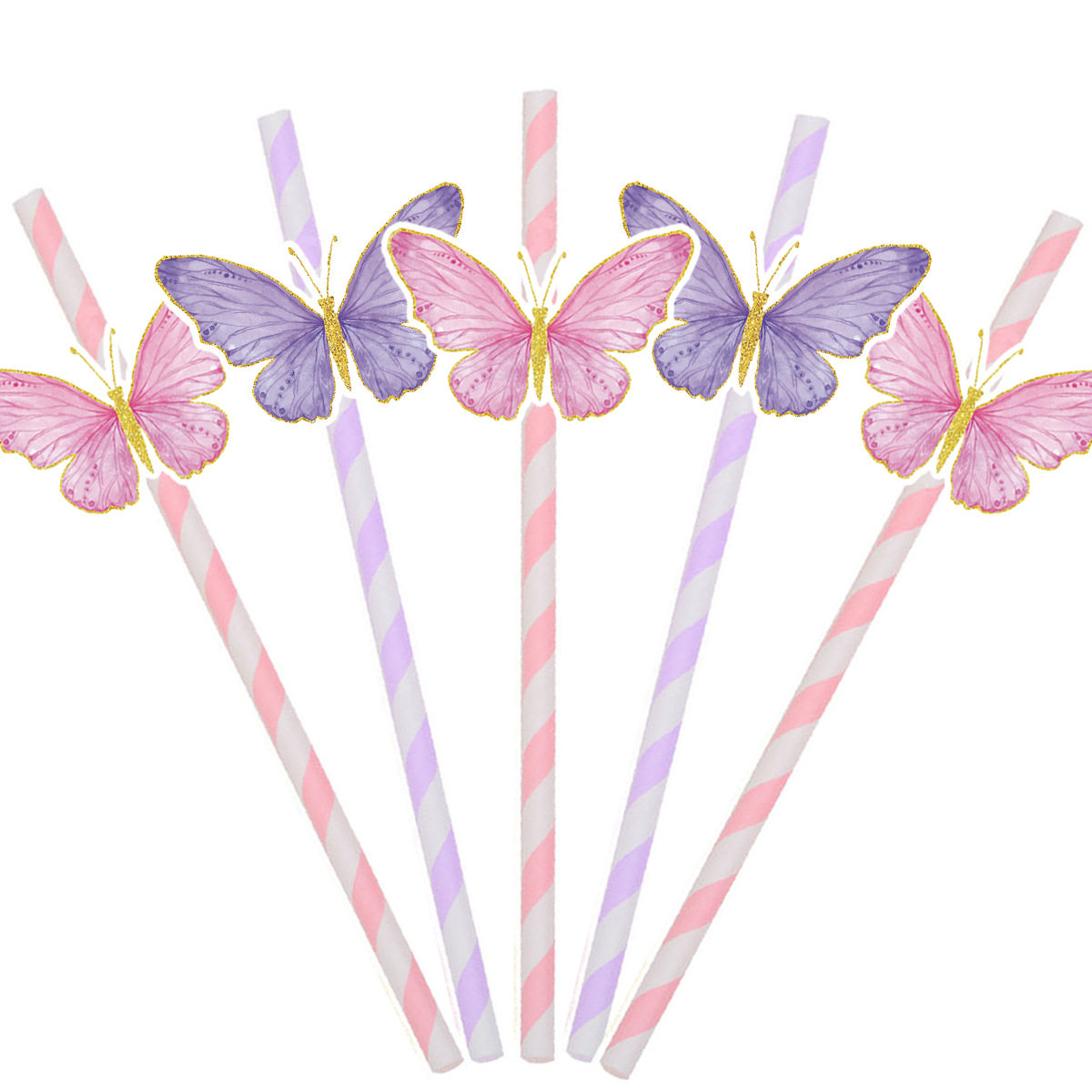 现货创意派对吸管装饰蝴蝶吸管纸吸管创意甜品烘焙饮料装,餐饮具,一次性勺子/叉子,淘宝优惠券,粉丝福利购,淘宝优惠卷