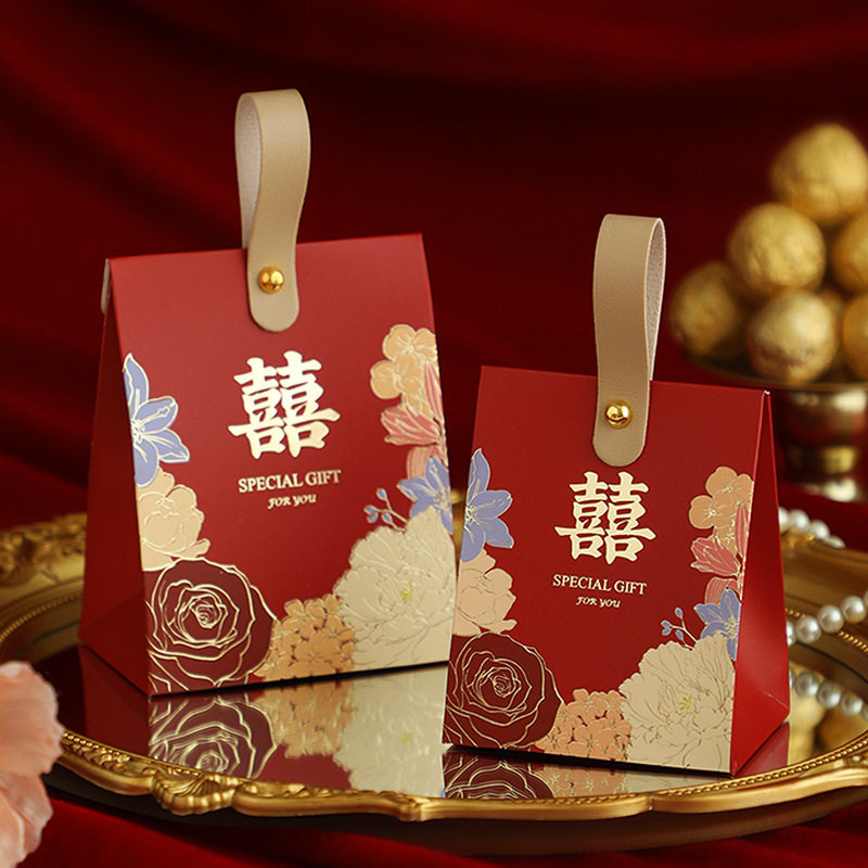 结婚喜糖盒高级感婚礼订婚喜糖盒子2025新款糖盒袋子糖果礼盒