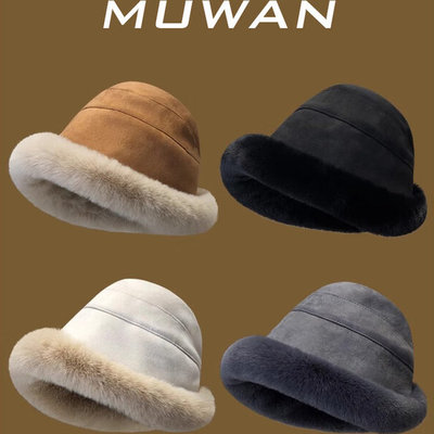 冬季新款加绒渔夫帽保暖帽子