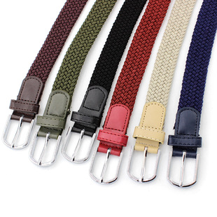 弹力松紧编织腰带男女学生百搭装 时尚 饰皮带一件 女士韩版 新品