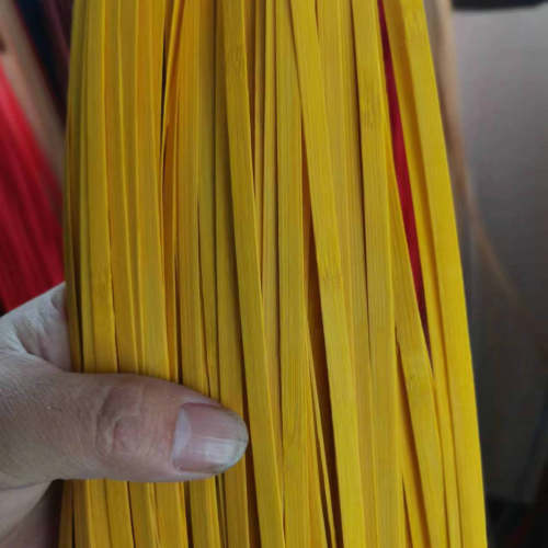 优选厂家供应手工打磨光滑竹条竹篾片DIY竹编材料彩色竹片制品