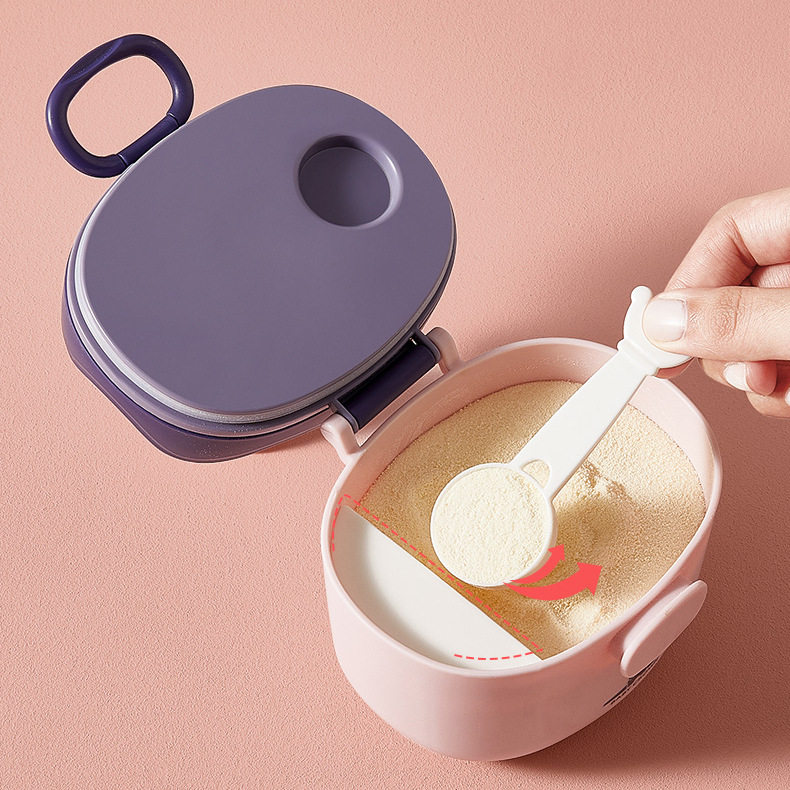 优选婴儿奶粉盒便携式外出辅食米粉盒密封防潮分装奶粉格储存罐