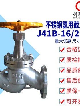J41B-25R DN100口径不锈钢316L氨用截止阀CF8M液氨气凹面凸面