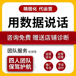 淘宝天猫代运营网店托管店铺整店精细化开直通车优化推广代营运
