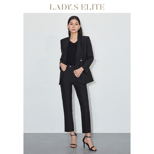 LadySElite/慕裁【Tech Wool】羊毛黑西装女2025款可水洗优雅正装