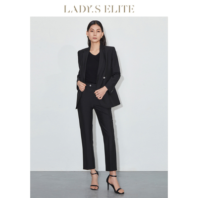 LadySElite/慕裁【Tech Wool】羊毛黑西装女2025款可水洗优雅正装