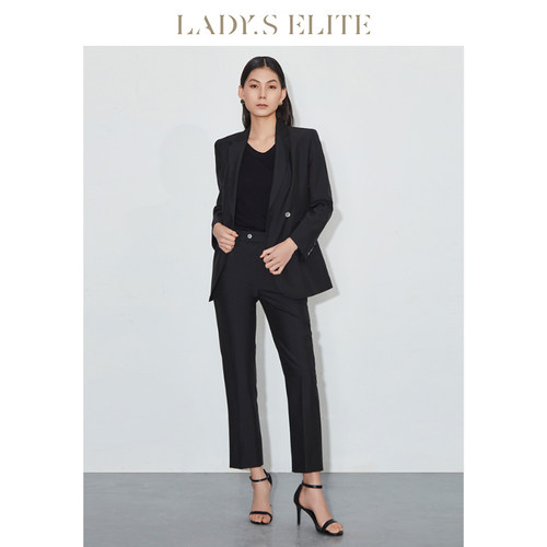 LadySElite/慕裁【Tech Wool】羊毛黑西装女2025款可水洗优雅正装