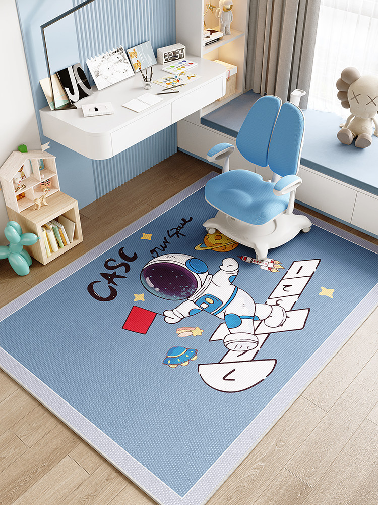 儿童房地毯电脑椅子卡通地垫书房书桌学习桌客厅卧室床边可爱垫子