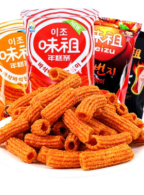 韩国进口九日年糕条膨化小零食