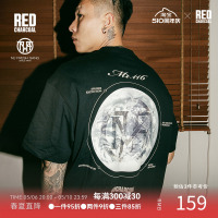 REDCHARCOAL红炭 × 顽童MJ FRESH GANG 地球印花圆领套头短袖T恤