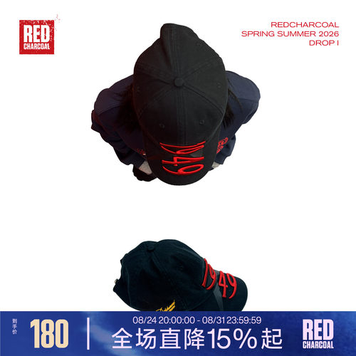 REDCHARCOAL红炭1949绣花棒球帽