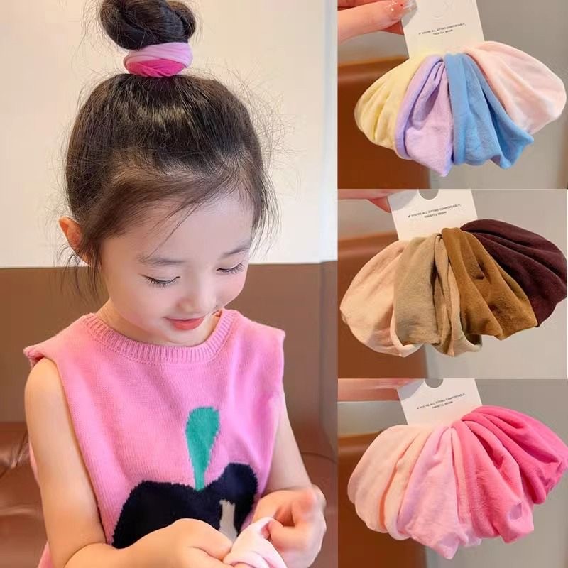 儿童马尾皮筋小女孩高弹力发圈发绳女童不伤发毛巾圈头绳彩色宝宝