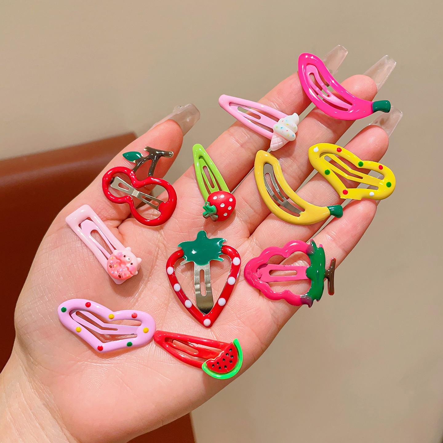 儿童可爱水果发夹女童宝宝刘海夹