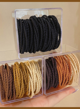 儿童小女孩头绳黑色皮筋扎头发女童宝宝橡皮筋扎马尾发绳发圈头饰