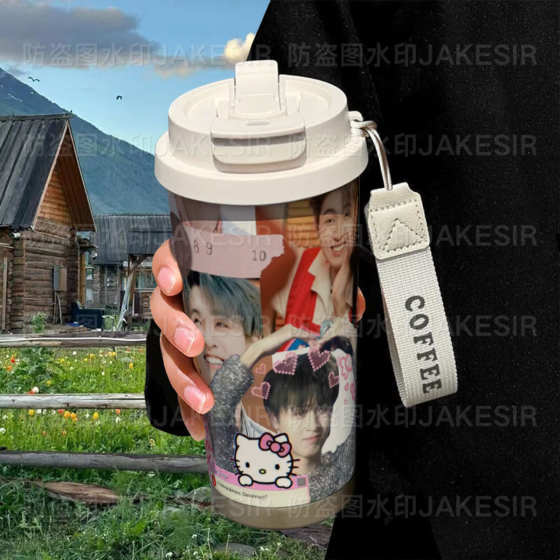秦霄贤明星周边保温杯不锈钢学生