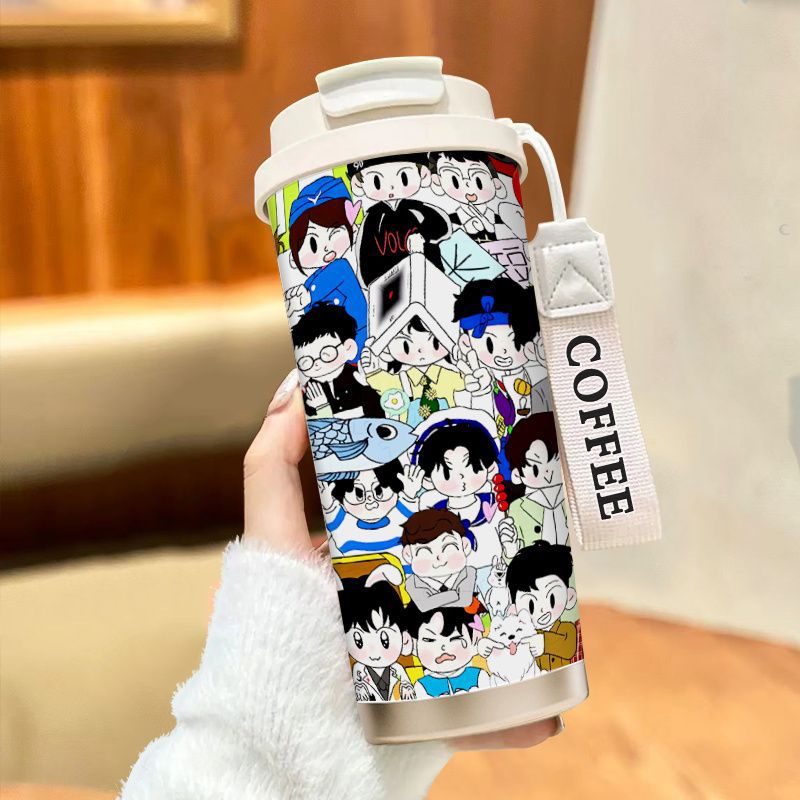 Q版名侦探保温杯316不锈钢大容量
