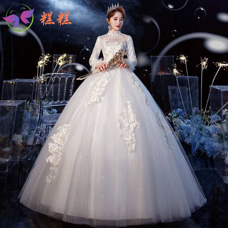 Main wedding 2020 new pattern temperament bride Long sleeve winter thickening keep warm Qi Di pregnant woman Simplicity Little Frenchin the Women's clothing/Boutique , Wedding/Cheongsam/Formal dress , Formal dress/Evening  category - from Buy2taobao.com to provide professional Taobao agent buy service