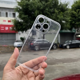 保护镜头圆润轻薄手感iphone16pro壳苹果16PROMAX保护套 封闭拍照键适用苹果16手机壳透明天使眼护镜版